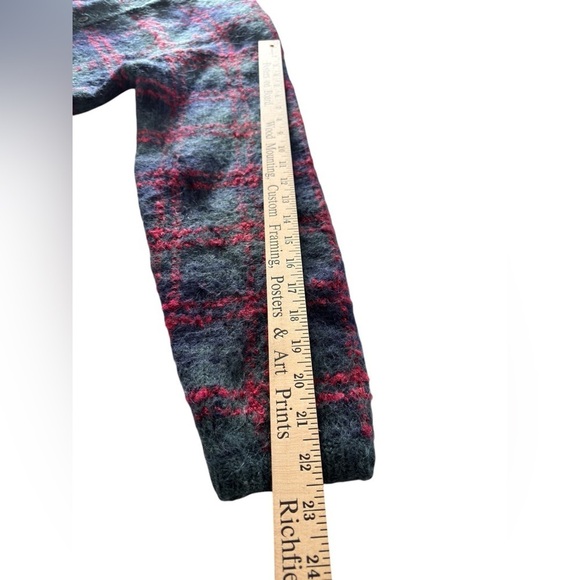 Vintage Paul Harris Mohair Blend Cardigan Sweater Plaid Womens Medium 90's  Y2K - Picture 10 of 12